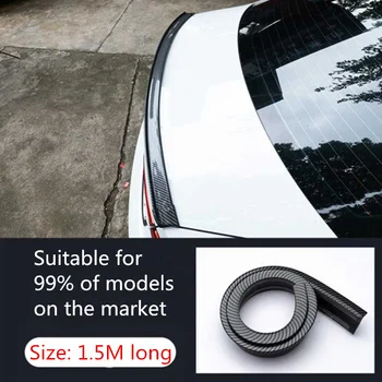 Universal Autó spoiler 5D szénszálas DIY Refit spoiler a Ford Focus Kuga Fiesta Ecosport Mondeo Escape Explorer Edge Mustang számára