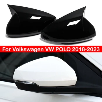 Volkswagen VW POLO 2018-2023 autó visszapillantó oldalsó tükör burkolat matrica szárnysapka külső ajtó visszapillantó tok burkolat szénszálas